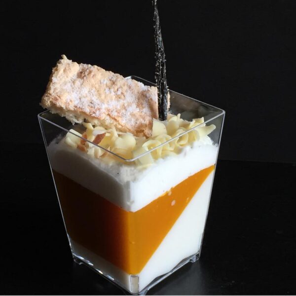 COCONUT PANNA COTTA WITH MANGO