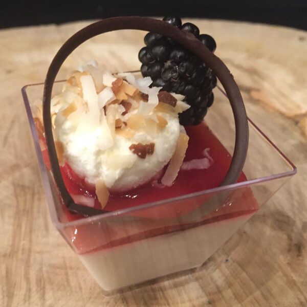 COCONUT PANNA COTTA WITH RASPBERRY
