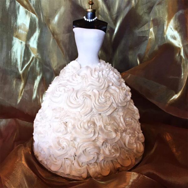 ROSE SWIRL WEDDING DRESS