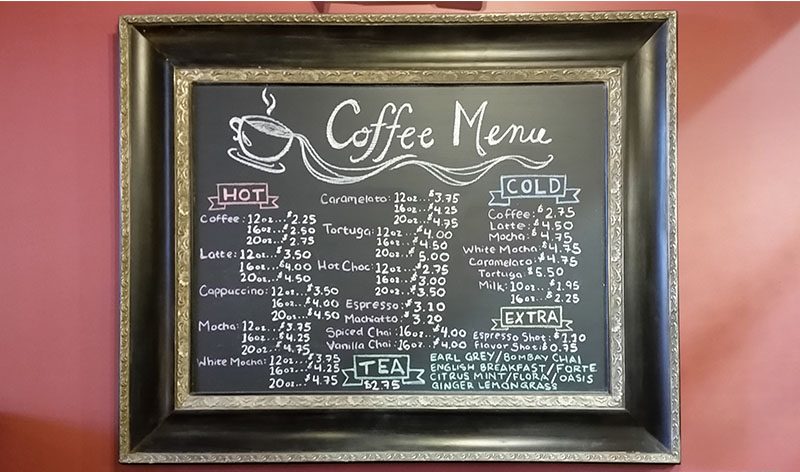 Bakery Cafe' Menu