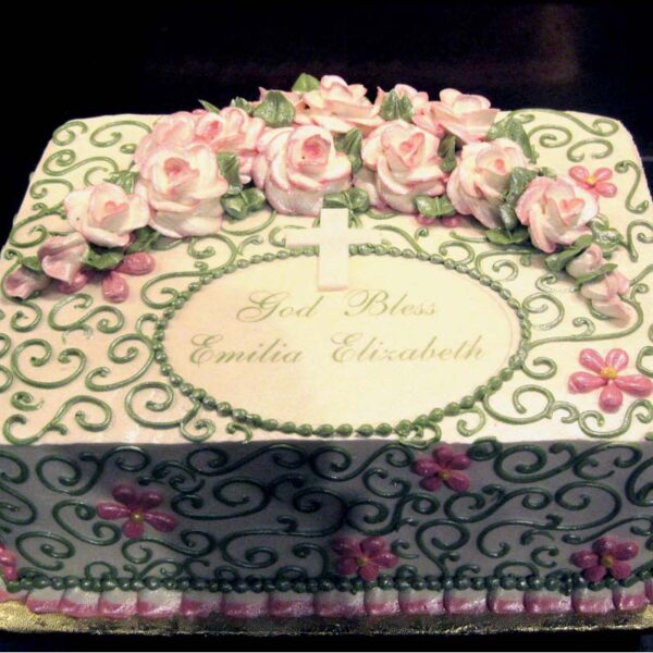 ROSE FLORAL SWIRLS CAKE