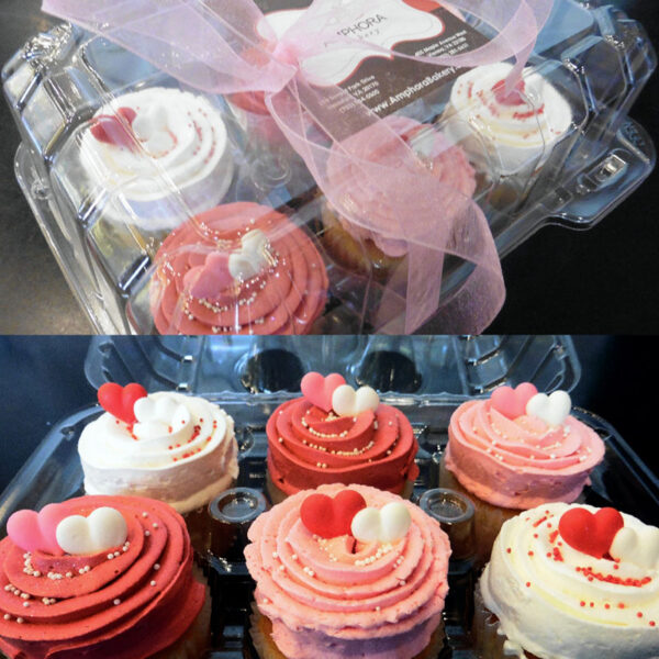 Double Heart Cupcakes