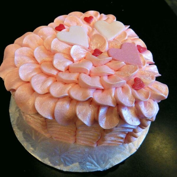 VCA-6 PINK RUFFLE CAKE